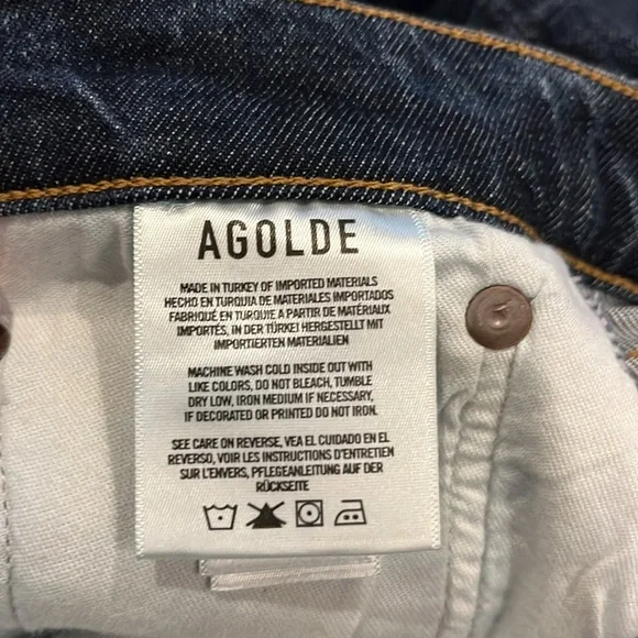 Agolde Riley High Rise Straight Crop Jeans
